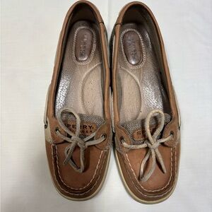 Sperry Tan Leather Loafers Moccasin Style